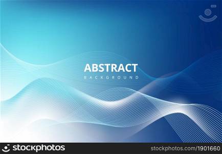 Blue Abstract Wave Lines Gradient Texture Background Wallpaper Graphic Design