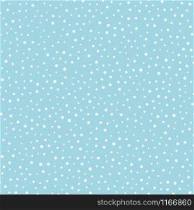 Blue abstract winter background with snow. Seamless pattern. Vector illustration