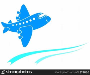 Blue aeroplane
