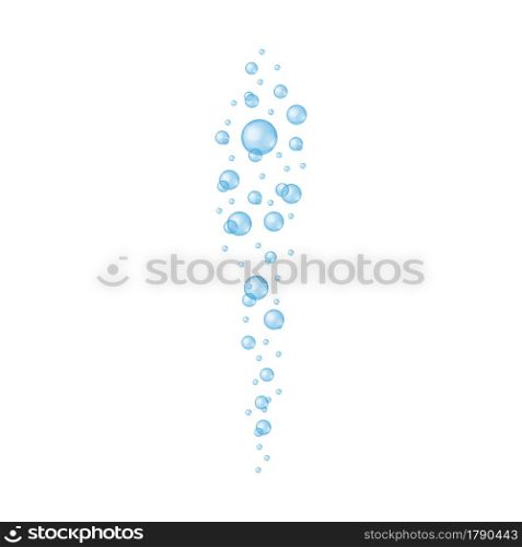 Blue air bubbles streaming. Soap or cleanser foam texture, aquarium or sea water flow, bath sud, fizzy carbonated drink effect. Vector realistic illustration.. Blue air bubbles streaming. Soap or cleanser foam texture, aquarium or sea water flow, bath sud, fizzy carbonated drink effect. Vector realistic illustration