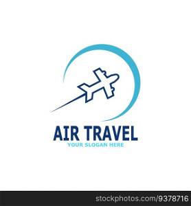Blue Air Travel Agency Travel Logo Template