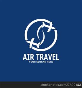 Blue Air Travel Agency Travel Logo Template