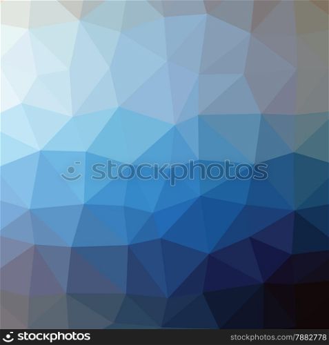 Blue and beige abstract low-poly paper background. Vector with transparency.