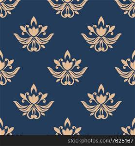 Blue and beige seamless pattern background for wallpaper and background design