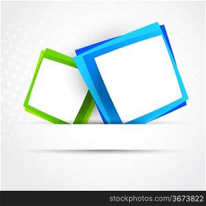 Blue and green squares. Abstract illustraiton