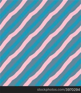 Blue and pink diagonal lines.Hand drawn with ink and colored with marker brush seamless background.Creative hand made brushed design.
