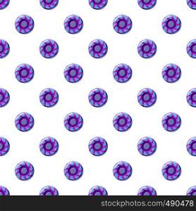Blue and purple sweet lollipop candie pattern seamless repeat in cartoon style vector illustration. Blue and purple sweet lollipop candie pattern