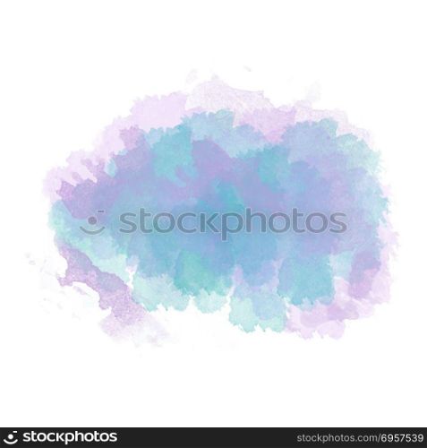 Blue and purple watercolor painted stain isolated on white back. Blue and purple watercolor painted stain isolated on white background, vector eps 10