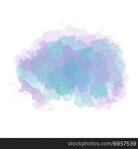 Blue and purple watercolor painted stain isolated on white back. Blue and purple watercolor painted stain isolated on white background, vector eps 10