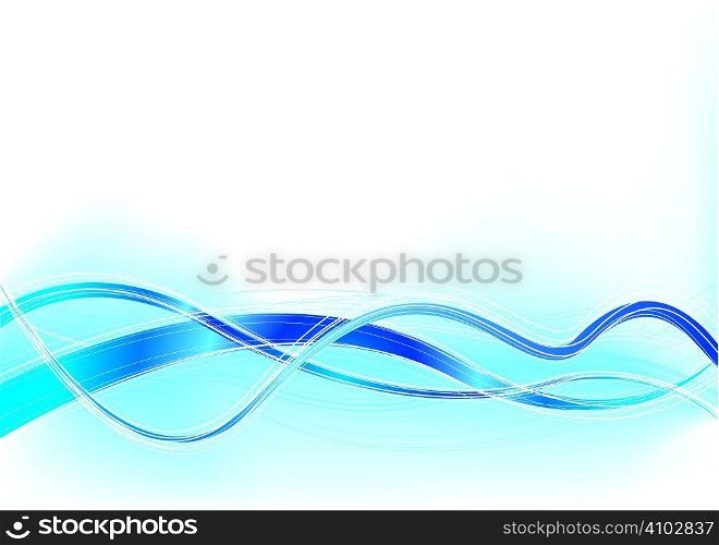 Blue and white abstract background with copy space