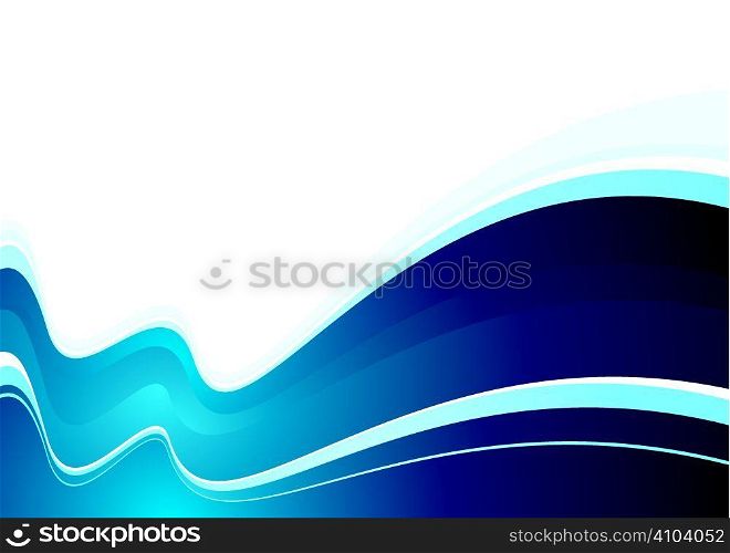 Blue and white abstract background with wave design