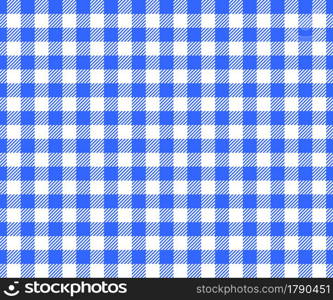 Blue and white checkered background with striped squares for picnic blanket, tablecloth, plaid, shirt textile design. Gingham seamless pattern. Fabric geometric texture. Vector flat illustration.. Blue and white checkered background with striped squares for picnic blanket, tablecloth, plaid, shirt textile design. Gingham seamless pattern. Fabric geometric texture. Vector flat illustration