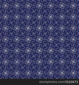 Blue and white ornament. Seamless background pattern