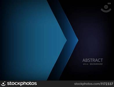Blue angle arrow overlap vector background on space for text and message artwork design