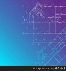 Blue architectural background vector image