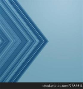 Blue arrow stripes vector background with copy space.