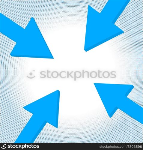 Blue arrows tip-to-tip pointing to a center point