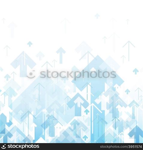 Blue Arrows Up Abstract background