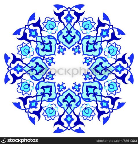 blue artistic ottoman pattern series sixty
