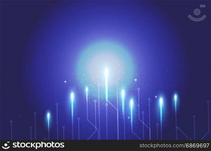 blue background abstract technology network concept