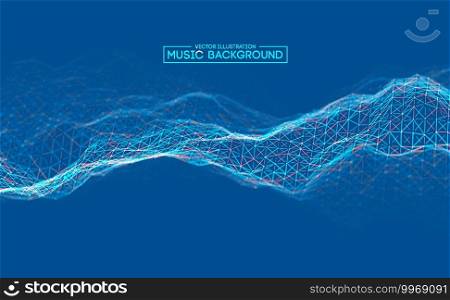 Blue background music design. Colourful music background design. Abstract sound wave music equalizer.. Blue background design. Colourful music background design. Abstract sound wave music equalizer. Particle background audio abstract. EPS 10.