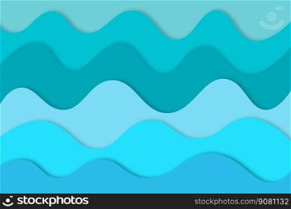 Blue background wave paper art design. Vector paper cut illustration. Eps10. Blue background wave paper art design. Vector paper cut illustration.