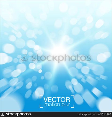 Blue background with radiant light. As a shallow depth of field. vector eps10.