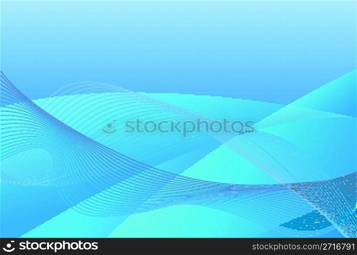 blue background with swirls and meshes pattern
