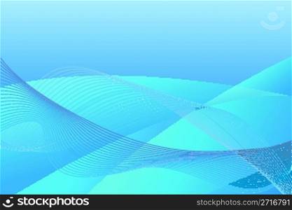 blue background with swirls and meshes pattern