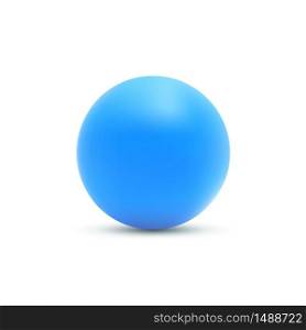 Blue ball. Blue sphere vector illustration isolated on white. Blue ball. Blue sphere vector