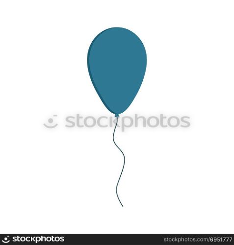 Blue balloon icon in flat design. Israel Independence Day holiday concept.