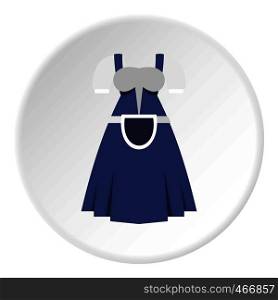 Blue Bavarian dress icon in flat circle isolated vector illustration for web. Blue Bavarian dress icon circle