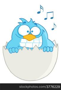 Blue Bird In Egg Speech