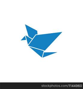 Blue bird poly icon design template vector isolated illustration. Blue bird poly icon design template vector isolated