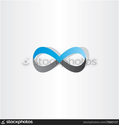 blue black infinity logo sign vector element design
