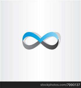 blue black infinity logo sign vector element design