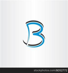 blue black logo logotype vector letter b