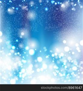 Blue bokeh abstract light background vector image