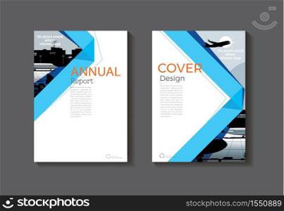 blue book cover design modern cover abstract Brochure cover template,annual report, magazine and flyer layout Vector a4