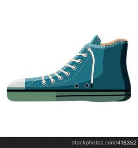 Blue boot icon. Cartoon illustration of blue boot vector icon for web. Blue boot icon, cartoon style