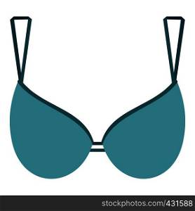 Blue bra icon flat isolated on white background vector illustration. Blue bra icon isolated