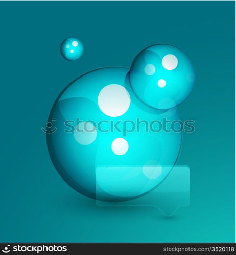 Blue bubble. Vector abstract background