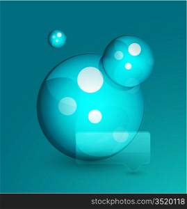 Blue bubble. Vector abstract background