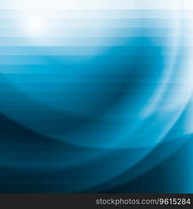 Blue business background with stripes and waves Vector Image