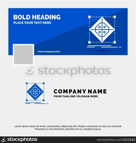 Blue Business Logo Template for Architecture, cluster, grid, model, preparation. Facebook Timeline Banner Design. vector web banner background illustration. Vector EPS10 Abstract Template background