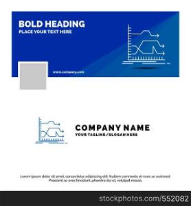 Blue Business Logo Template for Arrows, forward, graph, market, prediction. Facebook Timeline Banner Design. vector web banner background illustration. Vector EPS10 Abstract Template background