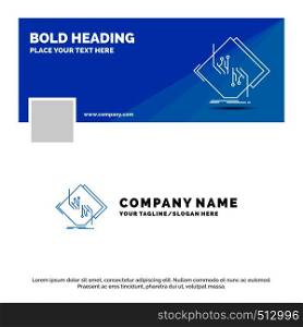 Blue Business Logo Template for Board, chip, circuit, network, electronic. Facebook Timeline Banner Design. vector web banner background illustration. Vector EPS10 Abstract Template background