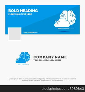 Blue Business Logo Template for brainstorming, creative, idea, innovation, inspiration. Facebook Timeline Banner Design. vector web banner background illustration