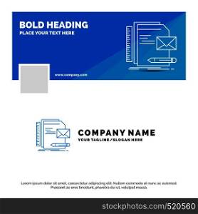 Blue Business Logo Template for Brand, company, identity, letter, presentation. Facebook Timeline Banner Design. vector web banner background illustration. Vector EPS10 Abstract Template background