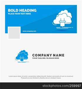 Blue Business Logo Template for Cloud, connection, energy, network, power. Facebook Timeline Banner Design. vector web banner background illustration